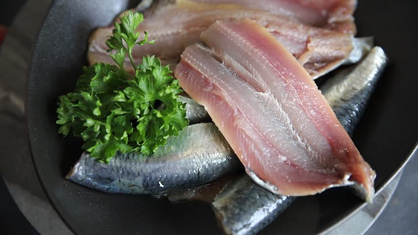 Sardine fish raw fillet seafood anchovy filet fresh gourmet food background on the table rustic food top view copy space pescetarian diet