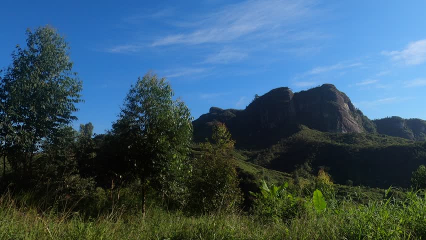 Beautiful landscape on the road 2 from Moramanga towards Toamasina in Madagascar