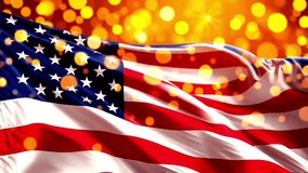 America Happy Independence Day US with Blurry USA Flag Background and Stars, American Independent Day, United States Flag - Powered by Shutterstock - Get 15% off with code: PIKWIZARD15