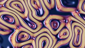 Futuristic iridescent holographic moving waves. Metallic liquid foil moving background. Neon colors wavy oil surface. Seamless loop - Powered by Shutterstock - Get 15% off with code: PIKWIZARD15