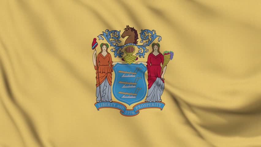 Flag of New Jersey – 4K Seamless Loop of the U.S. State’s Banner