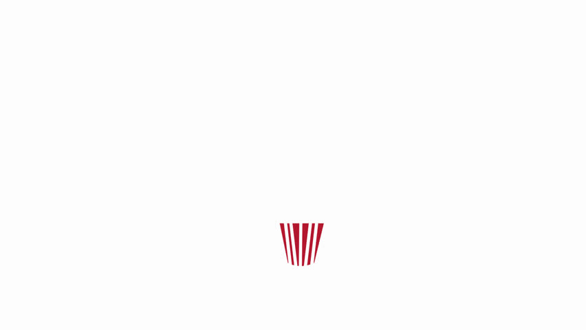 pop corn icon animation flat