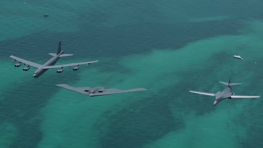 B-52, B-1 and over Miami Beach