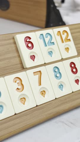 Traditional Turkish Board Game – Okey 101 Tiles on Table