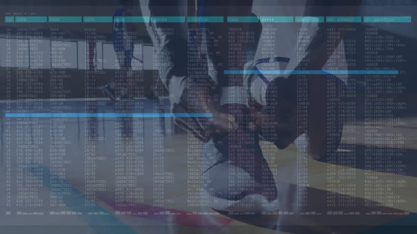 Glitch launching sports tech overlay and male athlete kneeling tying laces prepping game. Sport, technology, digital, focus, precision, athleticism, innovation