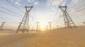 Smart grid and high voltage power line towers in the desert - Powered by Shutterstock - Get 15% off with code: PIKWIZARD15