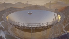 3D animation of the Sky Eye Telescope in Guizhou Province, China - Powered by Shutterstock - Get 15% off with code: PIKWIZARD15