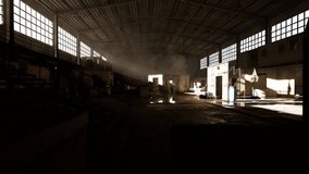 A highly atmospheric industrial warehouse environment suitable for tactical training, smuggling operations, or post-apocalyptic storytelling.  - Powered by Shutterstock - Get 15% off with code: PIKWIZARD15