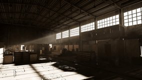 A highly atmospheric industrial warehouse environment suitable for tactical training, smuggling operations, or post-apocalyptic storytelling.  - Powered by Shutterstock - Get 15% off with code: PIKWIZARD15
