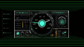 Futuristic Digital Dashboard Interface Display with Data Indicators and Charts. Detail of a high-tech interface screen with glowing digital indicators, gauges, numbers, and futuristic design elements - Powered by Shutterstock - Get 15% off with code: PIKWIZARD15