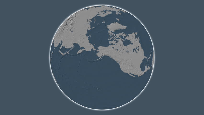 Afognak Island. Presentation of the location on a steel colored elevation map using centered two-step frame extraction in the Gulf of Alaska - United States