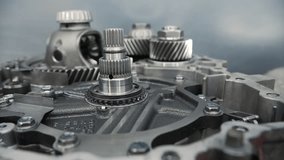 Exposed gear shafts inside disassembled automotive transmission - Powered by Shutterstock - Get 15% off with code: PIKWIZARD15