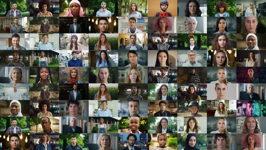 Confident People of Different Age and Ethnicity Captured in Portrait Shots Around the World. Collage with Managers, Tourists, Entrepreneurs, Workers From a Wide Range of Industries and Backgrounds