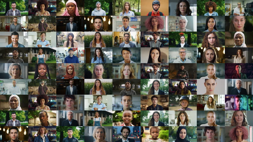 Confident People of Different Age and Ethnicity Captured in Portrait Shots Around the World. Collage with Managers, Tourists, Entrepreneurs, Workers From a Wide Range of Industries and Backgrounds