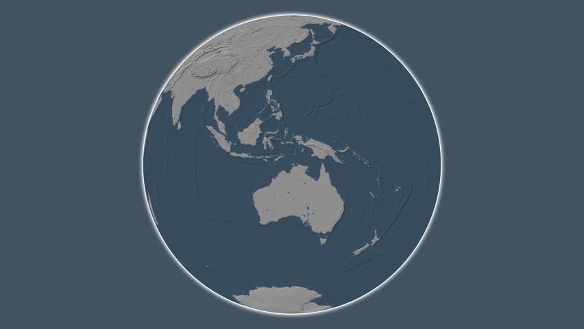 Bathurst Island. Presentation of the location on a steel colored elevation map using centered two-step frame extraction in the Timor Sea - Australia