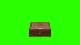 Open jewelry box on green screen, 3d rendering empty treasure chest - Powered by Shutterstock - Get 15% off with code: PIKWIZARD15