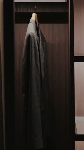 Explore a Modern Minimalist Wardrobe that features Soft Lighting and stylish decor element. Vertical