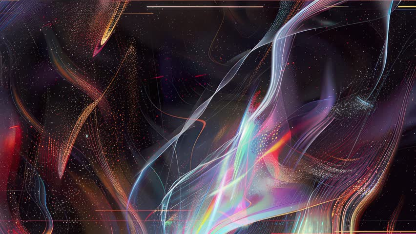 Neon-drenched glitch backdrop with shimmering overlays and synthwave flair. Great for looping animations, 80s-inspired edits, and digital projections