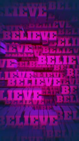 A motivational background of 3D extruded positive repeat words.