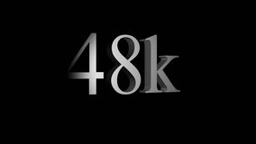 Animated social media followers count reaching forty eight thousand followers - Powered by Shutterstock - Get 15% off with code: PIKWIZARD15