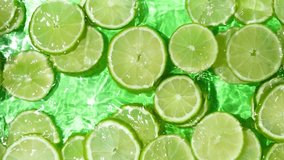 Citrus Lime Splash In Water. Tropical Summer Vibes Slow Motion - Powered by Shutterstock - Get 15% off with code: PIKWIZARD15