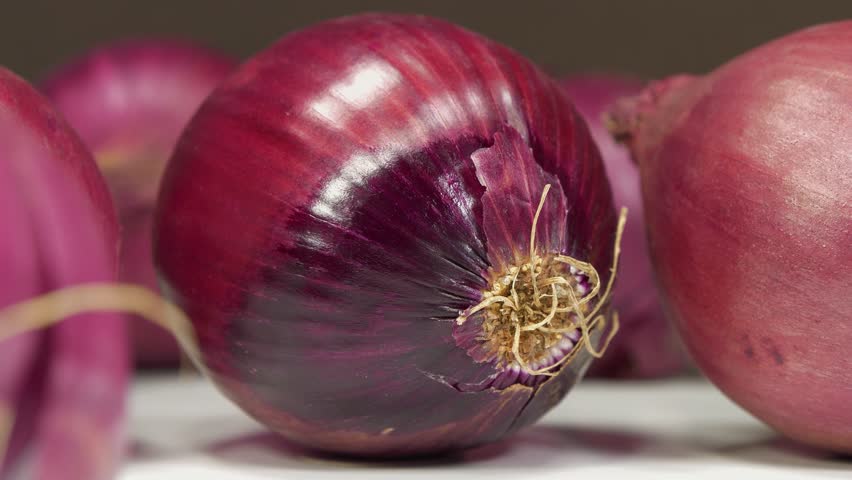 Red onion, which is also called purple onion, close-up shot. Onion - very healthy product with many beneficial properties for health