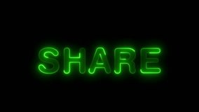 Animated Neon glowing Share speech icon on black background. neon Share sign animation with seamless loop with vibrant neon glow effect
 - Powered by Shutterstock - Get 15% off with code: PIKWIZARD15