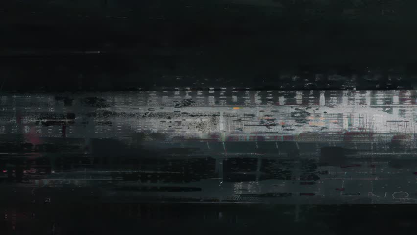 Cyberpunk-style loop with broken visuals, glitch textures, analog interference, and chaotic pixel errors. Use for VJ loops, tech intros, and moody graphics.