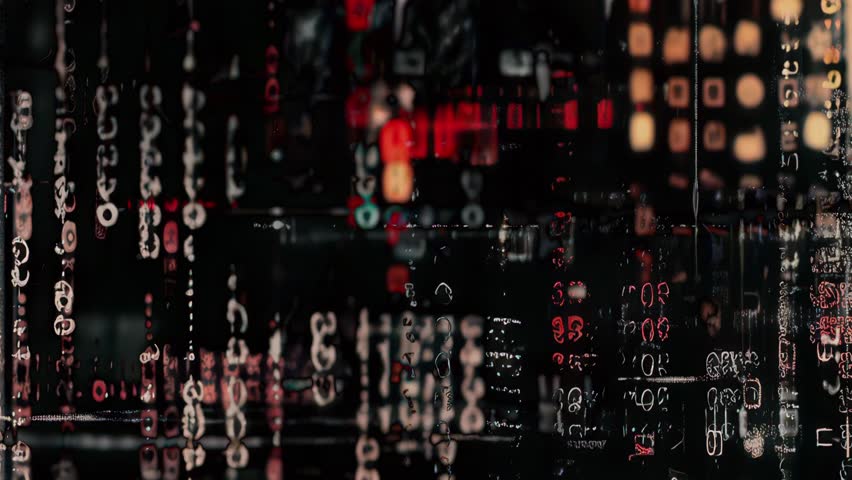 Animated glitch loop packed with gritty industrial elements, data mosh artifacts, and cyberpunk aesthetics. Perfect for tech-driven visuals and dark atmospheres.