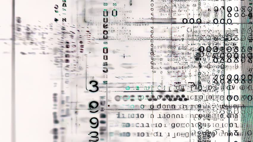Gritty video background with glitch artifacts, grunge overlays, and digital code noise. Ideal for futuristic visuals, industrial textures, and cyberpunk projects.