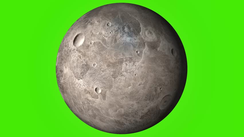 Green Screen Ceres Animation Rotating Dwarf Planet for Astronomy and Science Videos