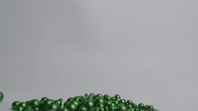 A set of four beautiful, pearl-like spheres with a luxurious glossy finish.
Realistic color pearls. 3d pearl green gold white nacre ball, gemstone beautiful necklace beads multicolor orb gems jewelry - Powered by Shutterstock - Get 15% off with code: PIKWIZARD15