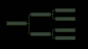 4 team sports bracket, neon championship template, flat style design, isolated on white background, schedule layout for basketball, football, soccer, tennis, or basebal - Powered by Shutterstock - Get 15% off with code: PIKWIZARD15