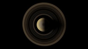 Beautiful 4K CGI render of Saturn rotating in deep space. Features iconic rings, realistic lighting, and soft atmospheric glow. Perfect for astronomy visuals, educational content, and sci-fi projects. - Powered by Shutterstock - Get 15% off with code: PIKWIZARD15