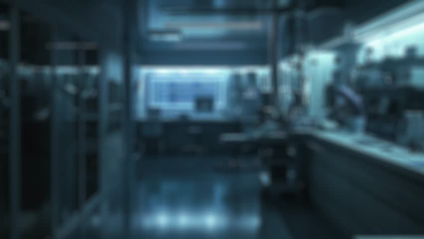 Robot and human reaching hand and pointing finger with DNA holographic floating. Close up of robotic hand and human working together while pointing finger at blurred laboratory background. Salubrious.