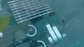 Dashboard appearing over desk, analysts reviewing financial charts and gauges for tracking metrics. Technology, data, analytics, visualization, finance, business, modern - Powered by Shutterstock - Get 15% off with code: PIKWIZARD15