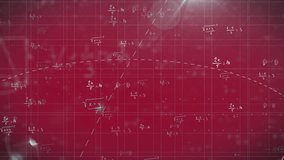 highlight forming sparking globe rotating equations appearing over red grid showing math concept. Geometric, innovation, technology, visualization, digital, science, abstract - Powered by Shutterstock - Get 15% off with code: PIKWIZARD15