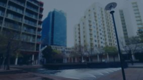 Flecks rising from fountain, glowing particles drifting upward then cascading downward filling view. Urban, fountain, glow, ambiance, sparkling, tranquil, modern - Powered by Shutterstock - Get 15% off with code: PIKWIZARD15