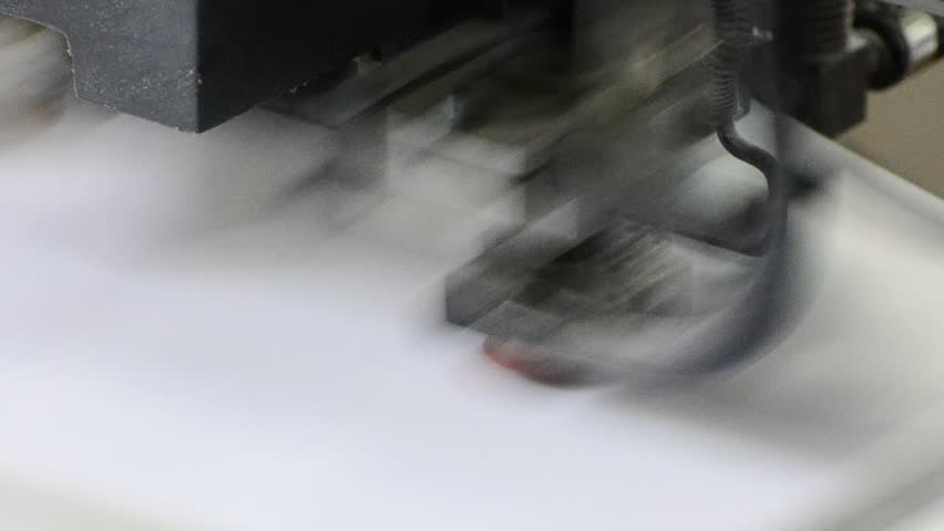 Printing Press Detail HD Video