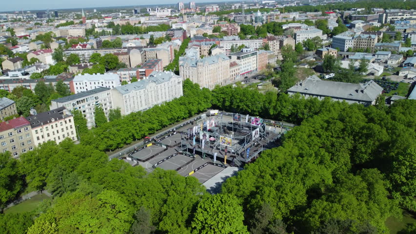 Wide Aerial of Grizinkalns Tree Canopy