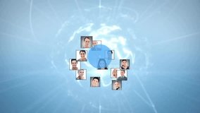 Users in tech network using pulsing icon, forming expanding rings linking icons to build network. Connectivity, digital, communication, cybersecurity, innovation, technology, abstract - Powered by Shutterstock - Get 15% off with code: PIKWIZARD15