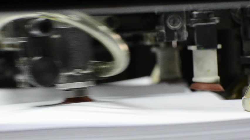 Offset Printing Press Machine paper feed closeup