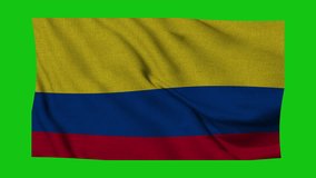 Colombia flag on green screen background, 4K - Powered by Shutterstock - Get 15% off with code: PIKWIZARD15