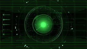 High Tech Green Radar Display with Futuristic Digital Interface Elements. A futuristic radar screen displays digital patterns in green tones, showcasing technological and scientific concepts  - Powered by Shutterstock - Get 15% off with code: PIKWIZARD15
