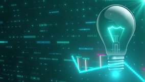 Stock market chart with light bulb. Computer generated 3d render - Powered by Shutterstock - Get 15% off with code: PIKWIZARD15