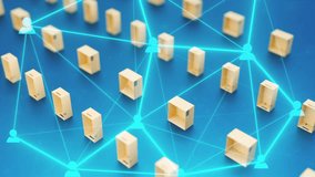 Delivery boxes with connection. Computer generated 3d render - Powered by Shutterstock - Get 15% off with code: PIKWIZARD15