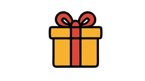 Yellow gift box with a red bow, perfect for holiday cards, birthday invitations, gift shop advertisements, and festive social media posts. - Powered by Shutterstock - Get 15% off with code: PIKWIZARD15