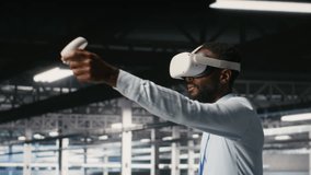 Data center programmers on industrial platform using virtual reality tech, collaborating on tasks. Server room IT professionals visualizing large language model architecture using VR headset - Powered by Shutterstock - Get 15% off with code: PIKWIZARD15