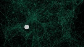 Opening on green mesh backdrop causing user icon floating then icons growing and linking to network. Connection, digital, technology, visualization, abstraction, network, innovation - Powered by Shutterstock - Get 15% off with code: PIKWIZARD15