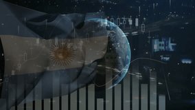 At launch, 3D Earth rotating in starfield while stock tickers climbing to visualize market trends. Data visualization, financial analytics, digital globe, futuristic interface, global market, - Powered by Shutterstock - Get 15% off with code: PIKWIZARD15